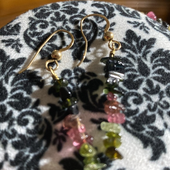 Multi strand tourmaline w/earrings set - Picture 5 of 9